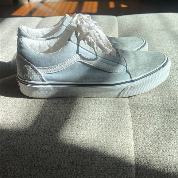 Vans Off The Wall Classics –Light Blue & White Suede Canvas Sneakers Women’s 6.5 - Picture 3 of 8